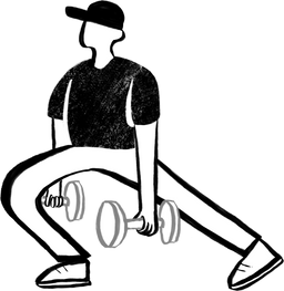 Man lifts weights